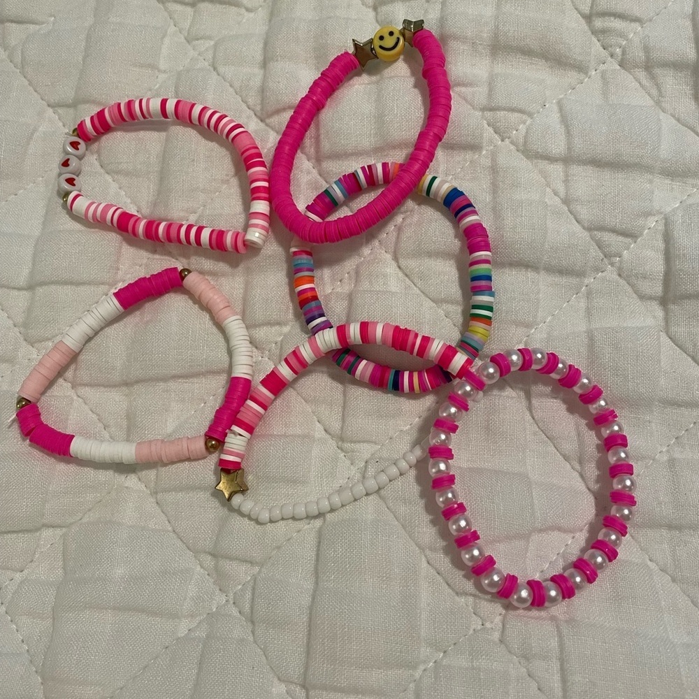 Pink Friendship Bracelet Set